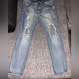 Distressed denim